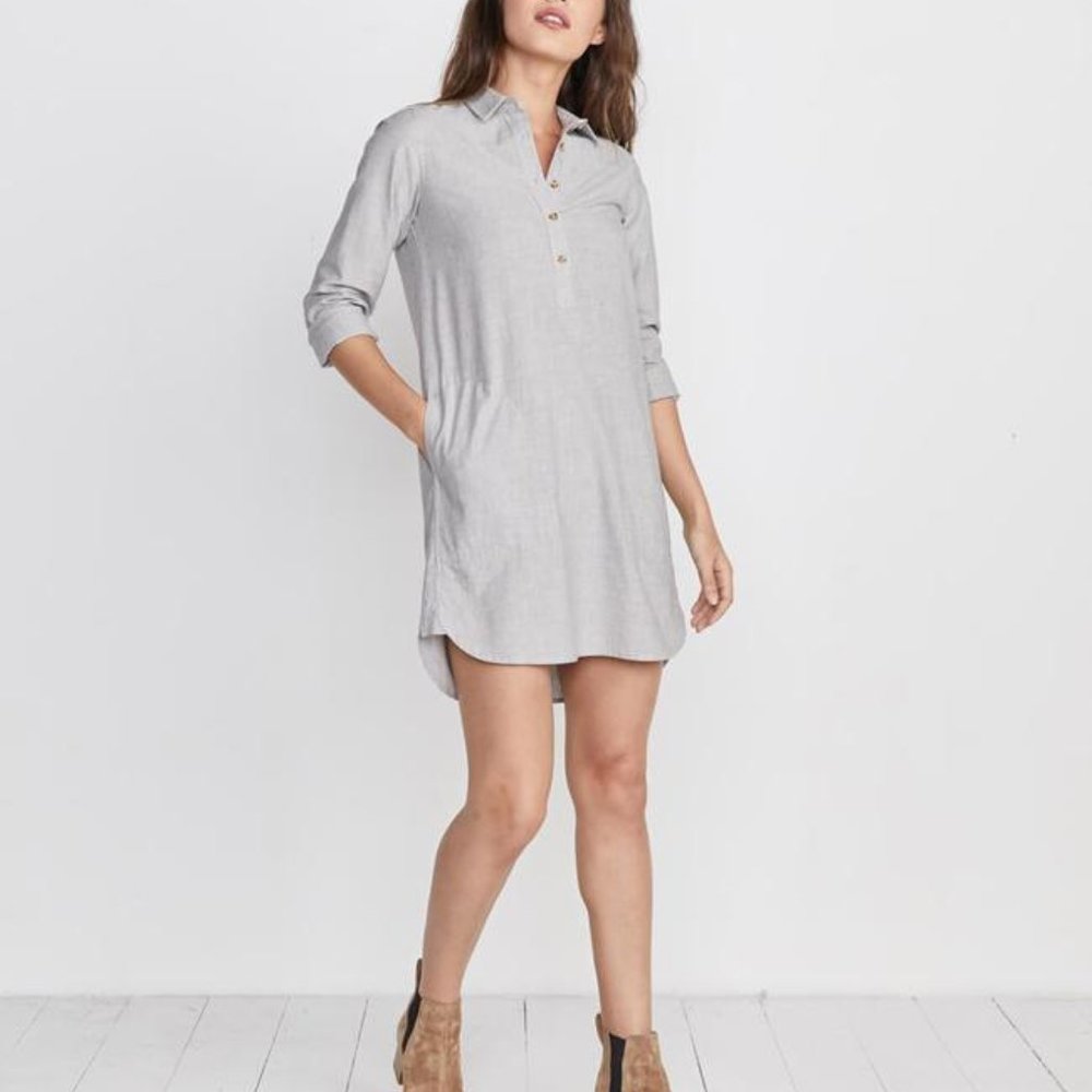 Marine Layer Shirt Dress Gray Size S (pockets!)